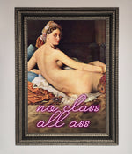No Class All Ass Framed Print Ornate Silver Black