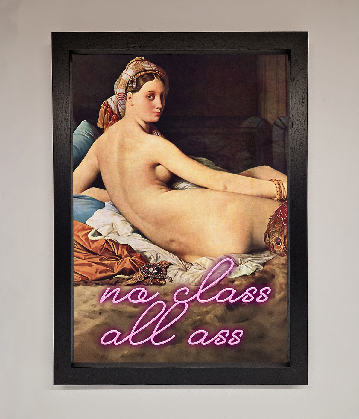 No Class All Ass Framed Print Black