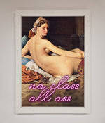 No Class All Ass Framed Print White