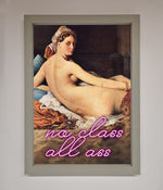No Class All Ass Framed Print Grey