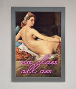 No Class All Ass Framed Print Dark Grey