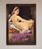 No Class All Ass Framed Print Walnut