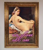 No Class All Ass Framed Print Bronze