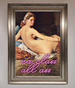 No Class All Ass Framed Print Silver