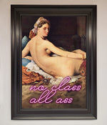 No Class All Ass Framed Print Matt Black