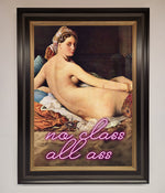 No Class All Ass Framed Print Black Gold