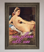 No Class All Ass Framed Print Ornate Silver