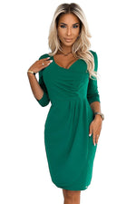 Numoco Iris Bottle Green Mini Dress