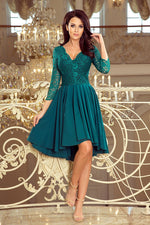 Numoco Nicolle Lace Asymmetrical 3/4 Sleeve Dress