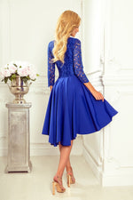 Numoco Nicolle Lace Asymmetrical 3/4 Sleeve Dress