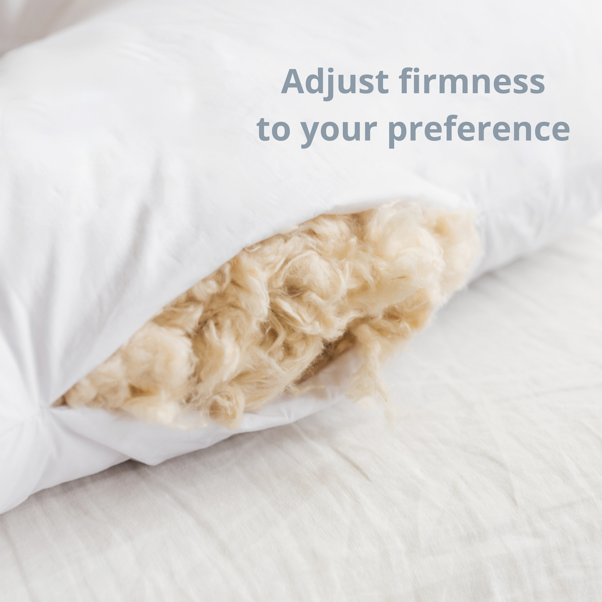 Nursing and Pregnancy Pillow in C-Shape with Organic Cover and Natural Kapok Filling in Milk White