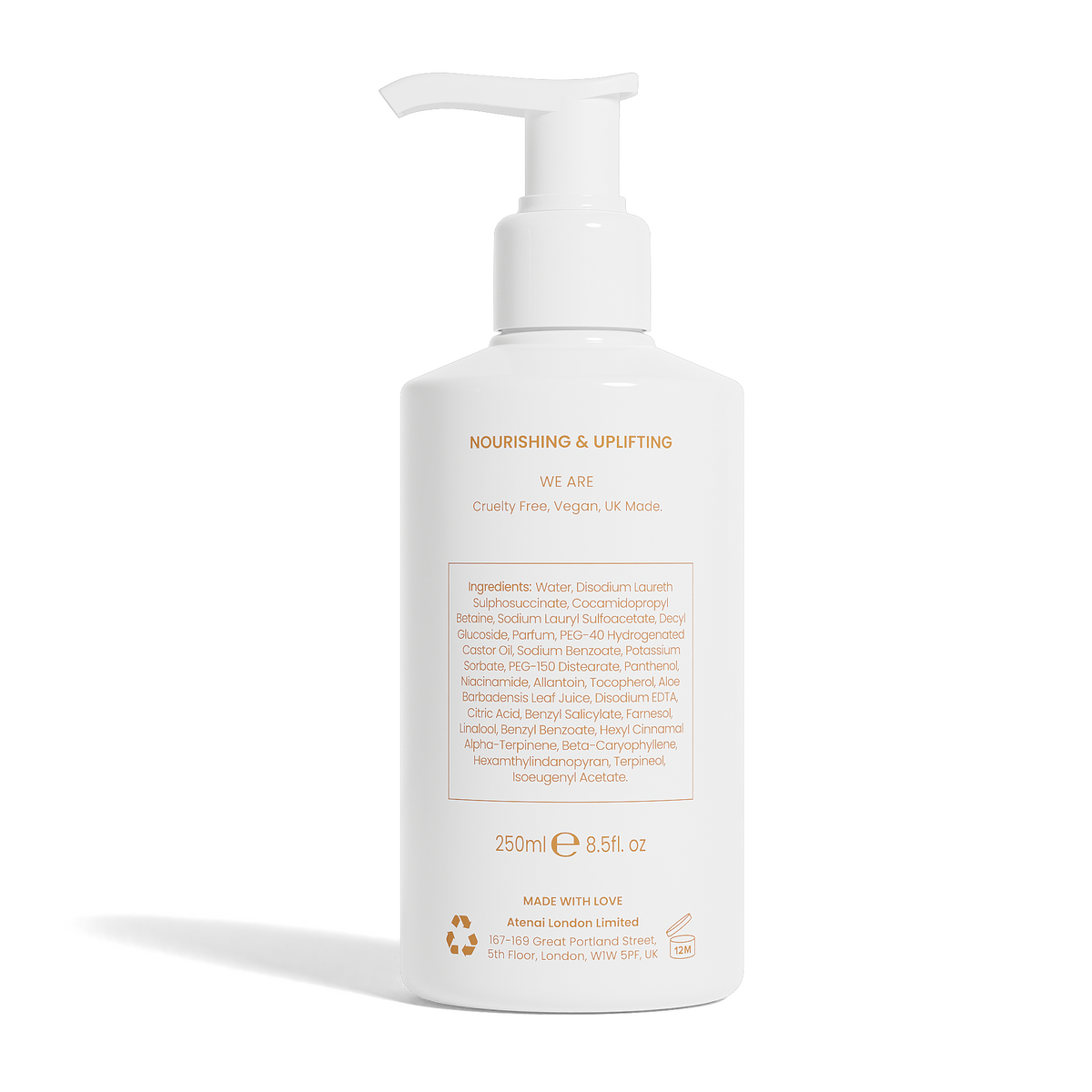 Atenai London Oasis Bergamot & Sandalwood Hand & Body Wash 250ml