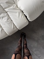 OBSESSION Black Suspender Stockings One Size