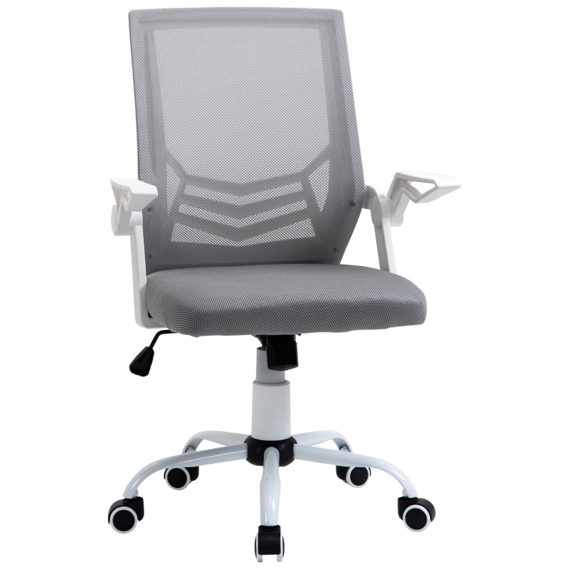 Office Chair, Gaming chair Ergonomic Desk Chair with Flip-up Arm and Lumbar Back Support for Home, Grey