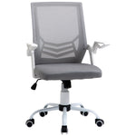 Office Chair, Gaming chair Ergonomic Desk Chair with Flip-up Arm and Lumbar Back Support for Home, Grey