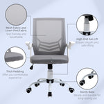Office Chair, Gaming chair Ergonomic Desk Chair with Flip-up Arm and Lumbar Back Support for Home, Grey