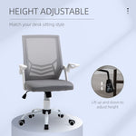 Office Chair, Gaming chair Ergonomic Desk Chair with Flip-up Arm and Lumbar Back Support for Home, Grey