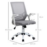Office Chair, Gaming chair Ergonomic Desk Chair with Flip-up Arm and Lumbar Back Support for Home, Grey