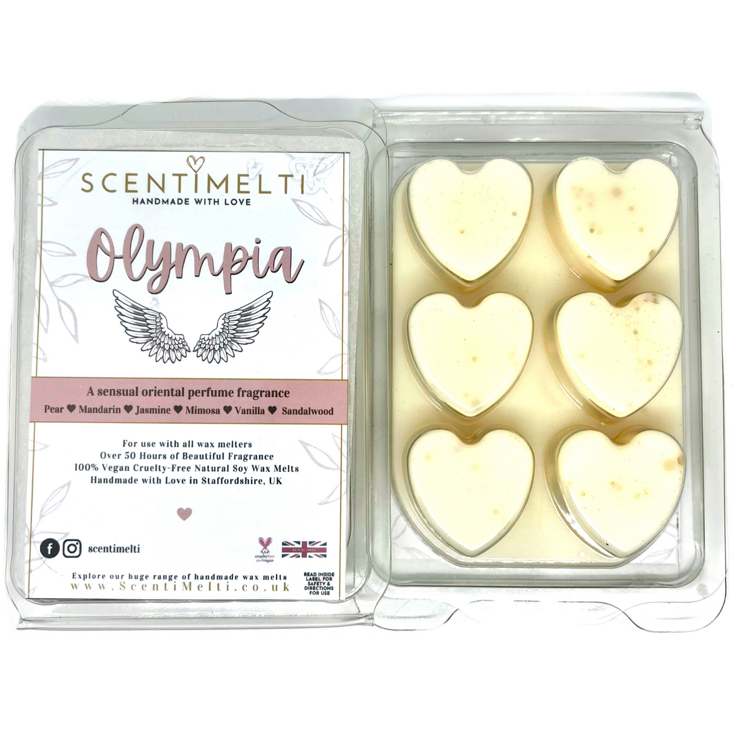Olympia Perfume Heart Clamshell Wax Melts - ScentiMelti Wax Melts