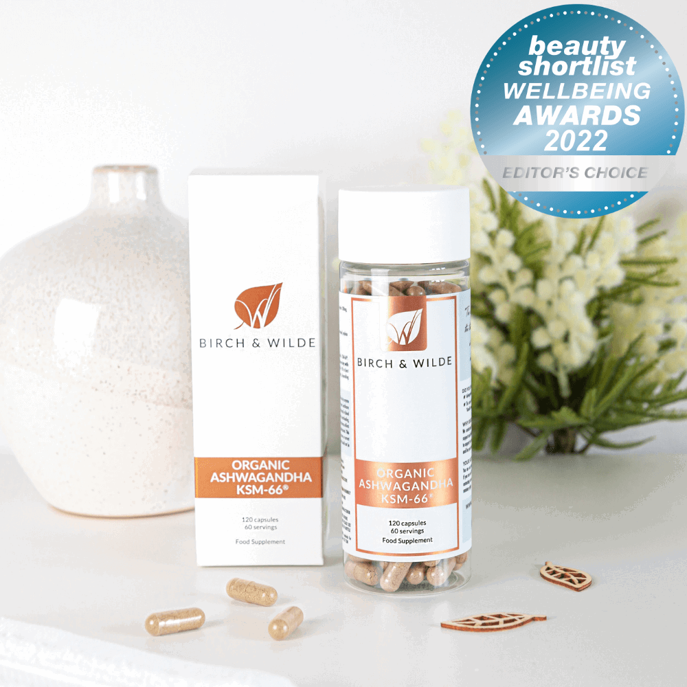 Organic Ashwagandha KSM-66 Capsules | 600mg dose | Bottle or Refill pouch Single Bottle