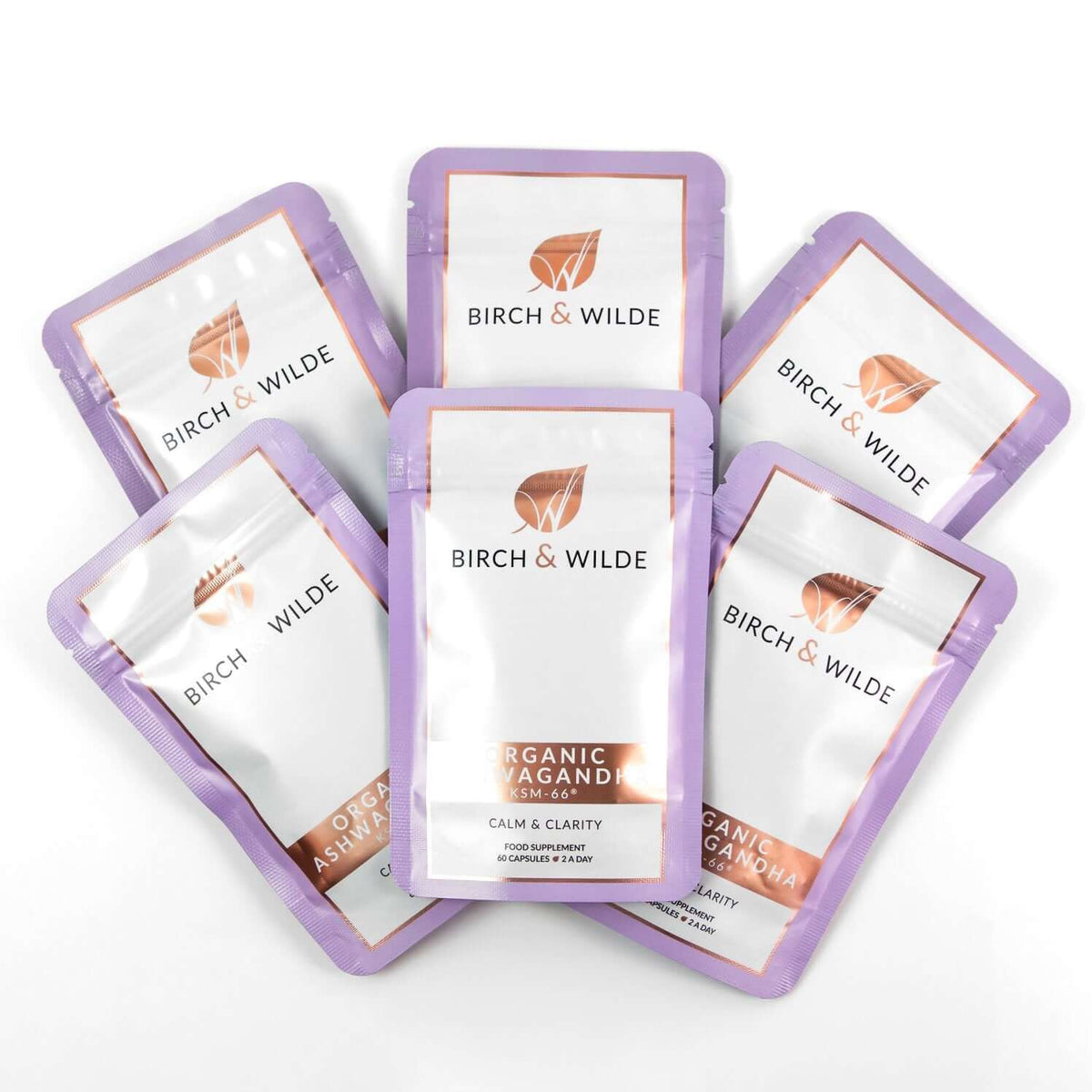 Organic Ashwagandha KSM-66 Capsules | 600mg dose | Bottle or Refill pouch Monthly Refill Pouch Bundle x 6