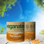 Organic Vegan Turmeric Curcumin & Ginger Supplement with Black Pepper in Plastic Free Biodegradable Tub