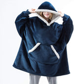 Oversized Hoodie Fleece Blanket with Sleeves | One Size