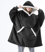 Oversized Hoodie Fleece Blanket with Sleeves | One Size