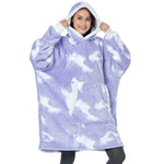 Oversized Hoodie Fleece Blanket with Sleeves | One Size