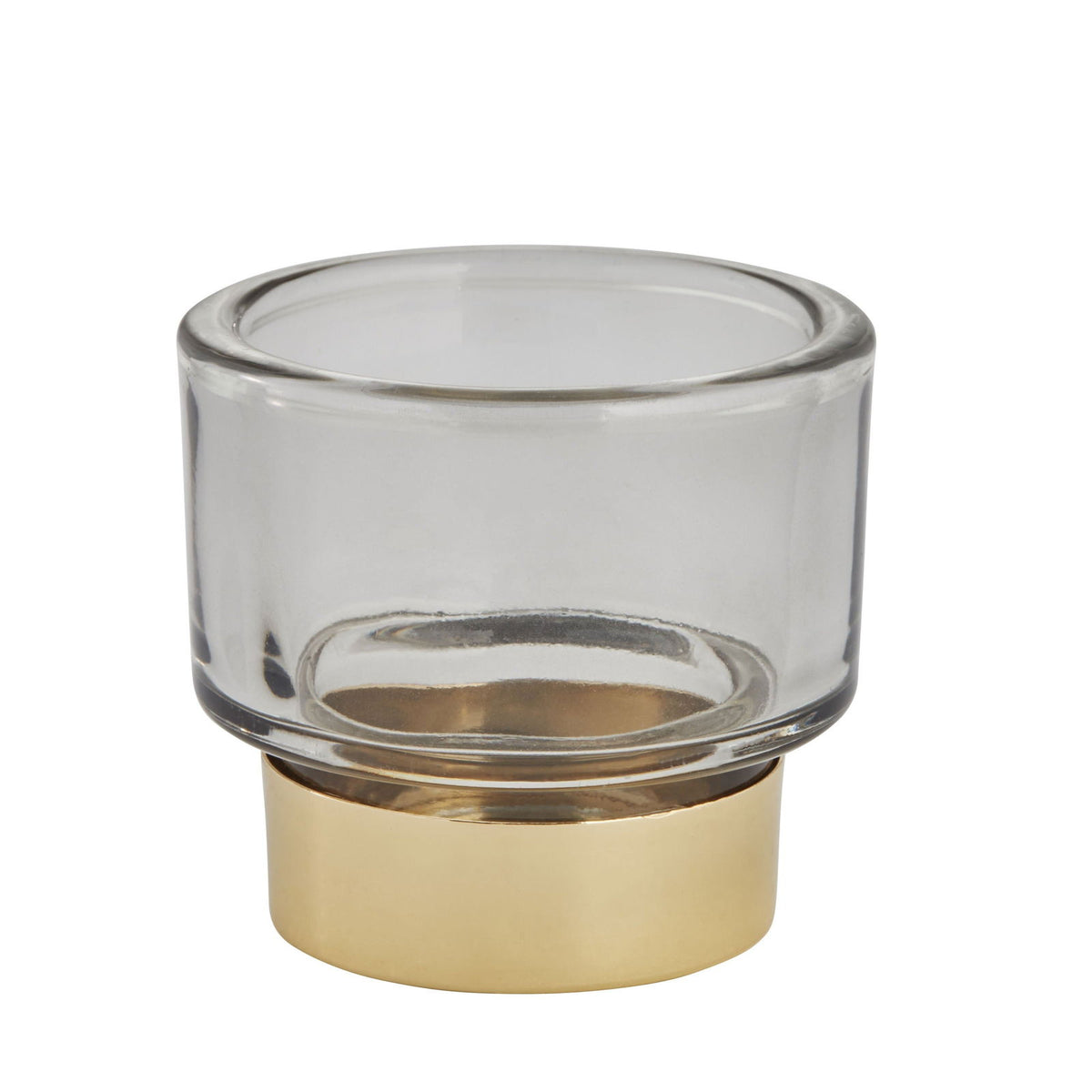 Pale Grey And Gold Tealight Holder Default Title