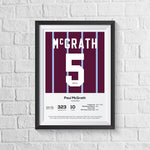 Paul McGrath Aston Villa Legend Stats Print A0 - 841mm x 1189mm