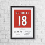 Paul Scholes Manchester United Legend Stats Print - ScentiMelti Home Fragrance, Beauty & Gifts UK