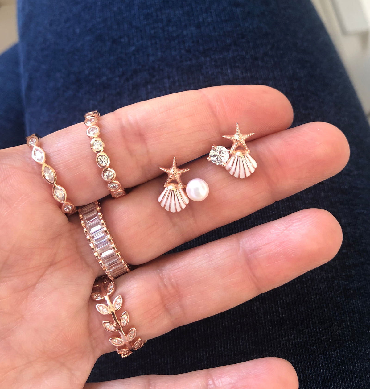 Pave-set ring with Large Oval clear zircon stones