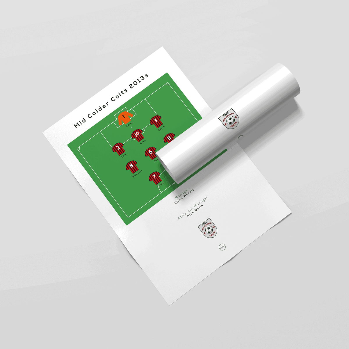 Personalised Football Team Print