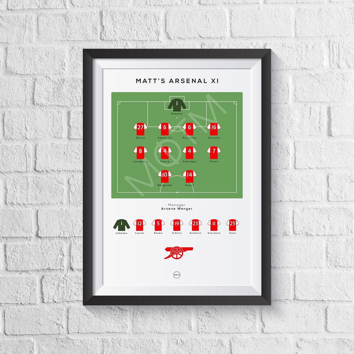 Personalised Football Team Print