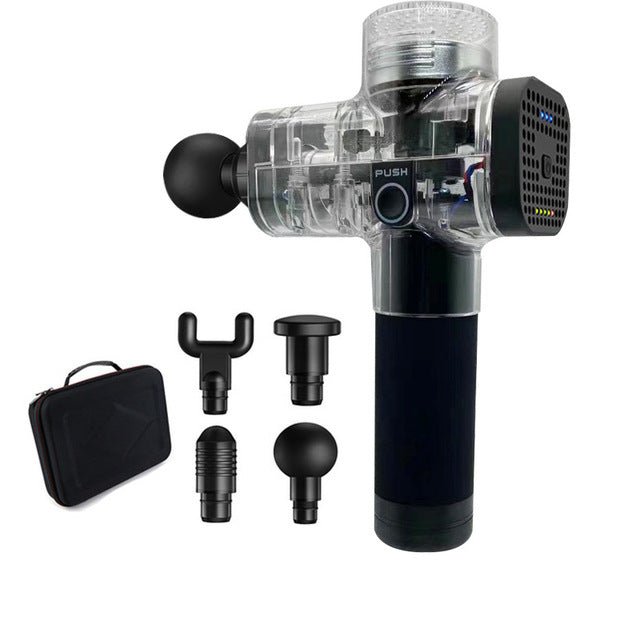 Phoenix Hand Massage Gun Transparent - Black 4 Accessories UK