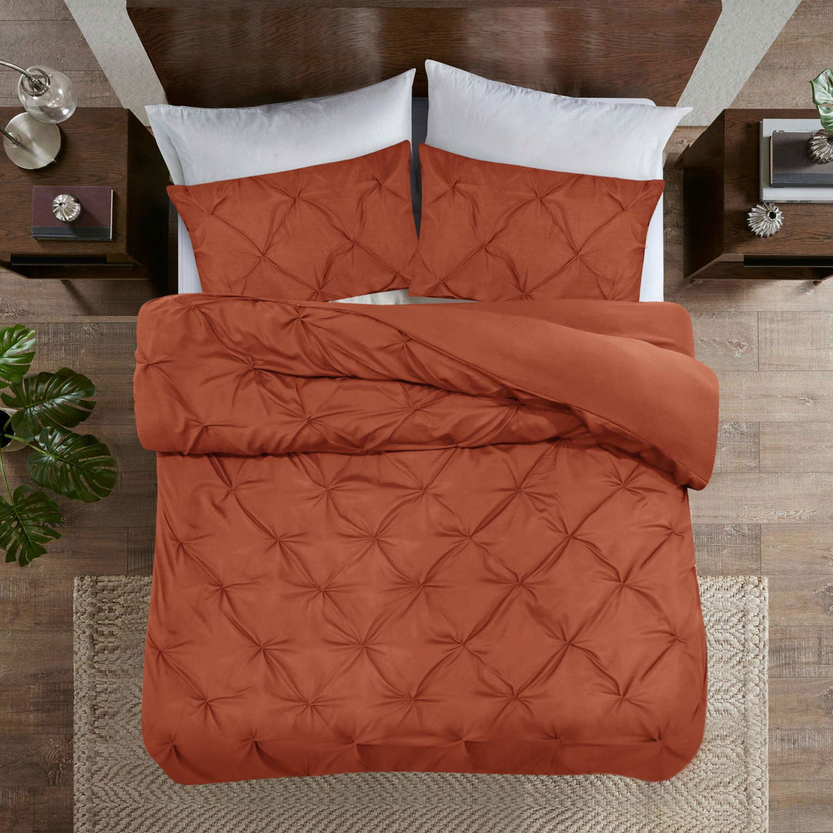 Pintuck Duvet Cover Set