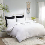 Piping Duvet Cover Set White