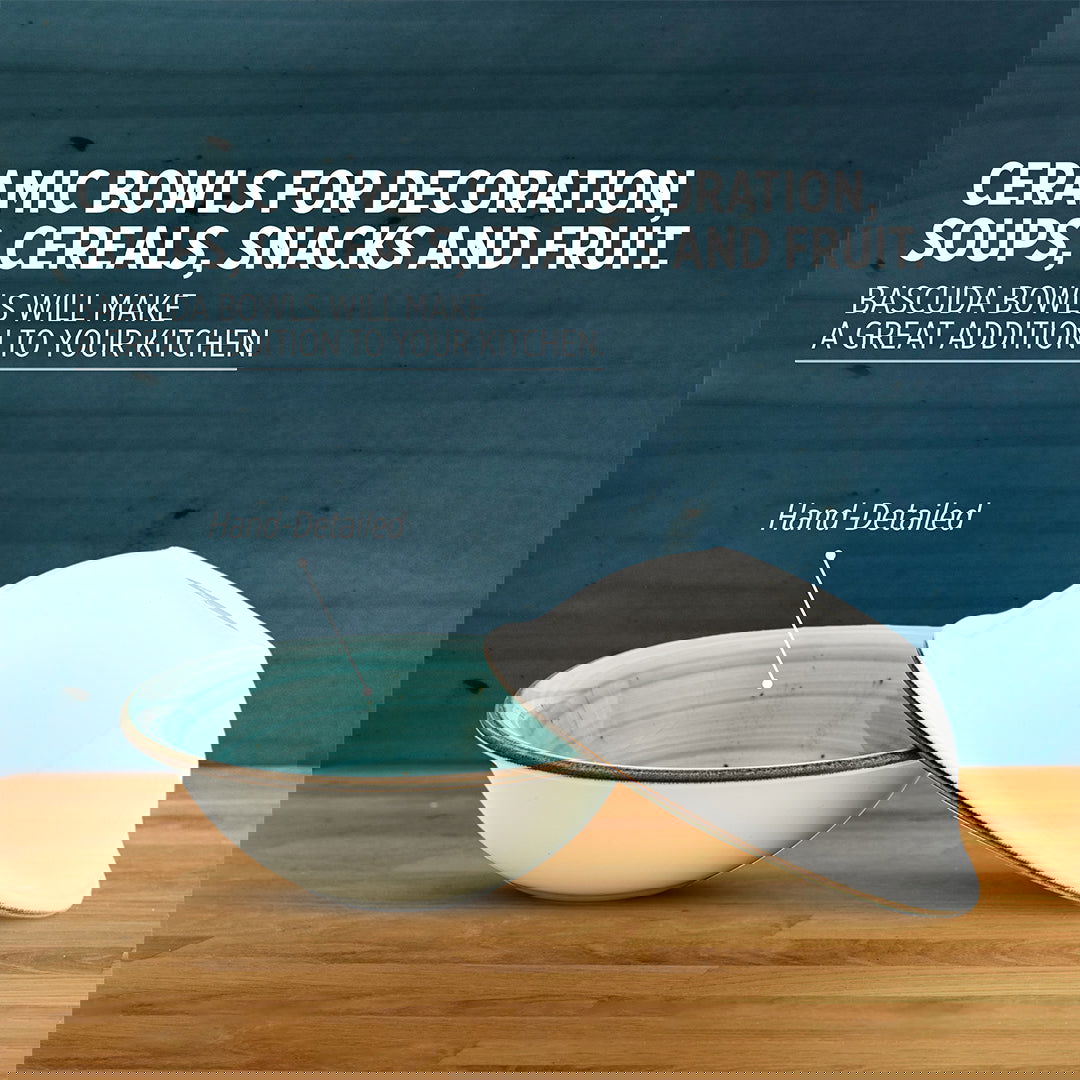 Porcelain Soup-Cereal Bowl Pebble Sea Green 18cm