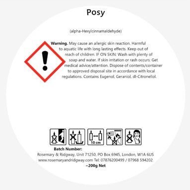 Rosemary & Ridgway Posy Luxury Handpoured Candle