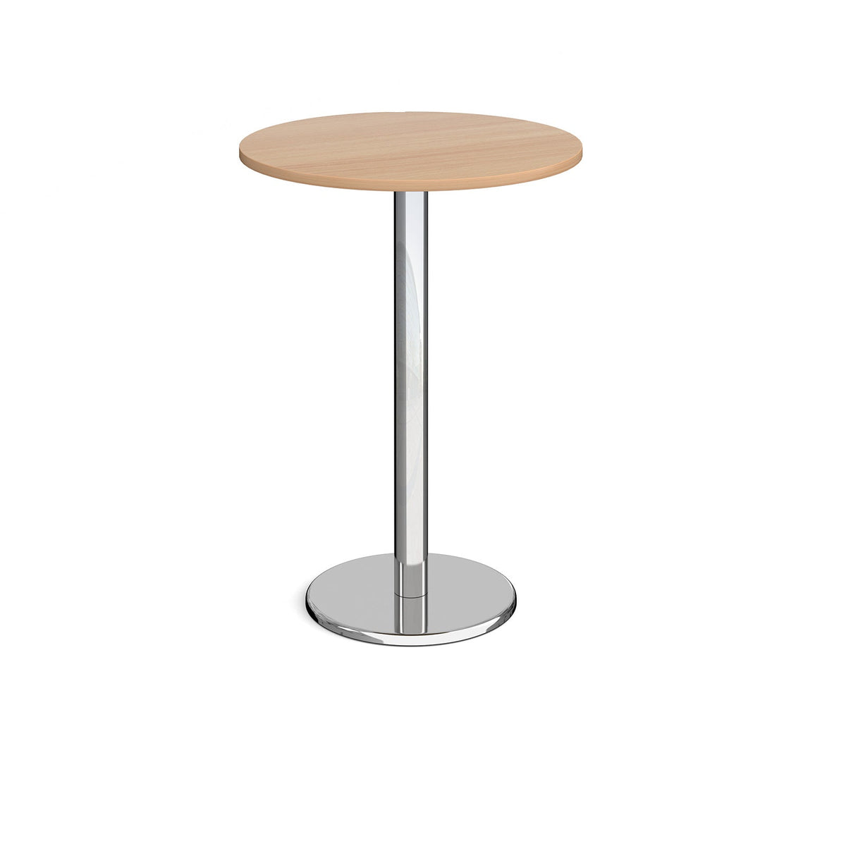 Pisa circular poseur table with round base beech