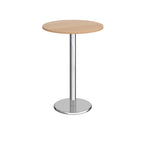 Pisa circular poseur table with round base beech