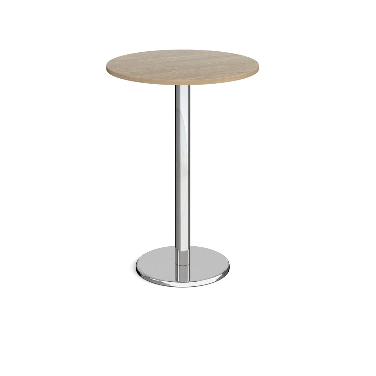 Pisa circular poseur table with round base Barcelona walnut