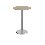 Pisa circular poseur table with round base Barcelona walnut
