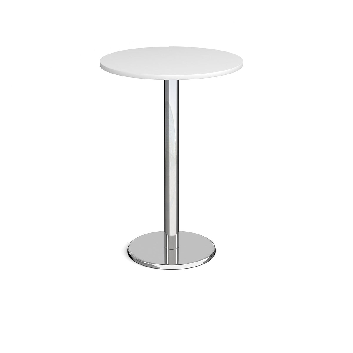 Pisa circular poseur table with round base white