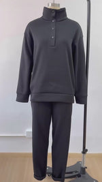 Women’s Oversized Casual Hoodie and Long Pant Tracksuit Set