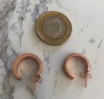 Rainbow Coloured Zircon Rose Gold Earrings
