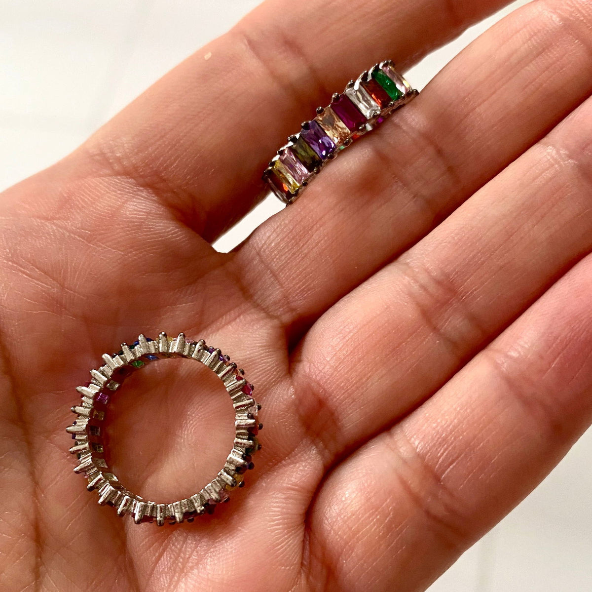 Rainbow rings Straight Silver