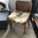 Rare Breed British Sheepskin Seat Cover Natural Melange ::: Square 37cm