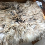 Rare Breed British Sheepskin Seat Cover Natural Melange ::: Square 37cm